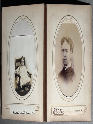 1860s-1910s Pittsburgh & Western PA photo album: Aiken, Noble families, et al.