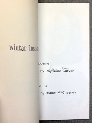 Winter Insomnia. Poems (signed)