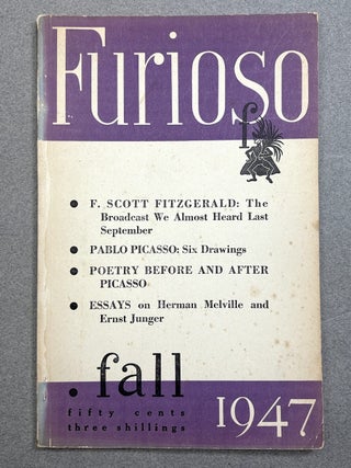 Item #h44417 Furioso Fall 1947, Vol. III no. 1. F. Scott Fitzgerald, Weldon Kees