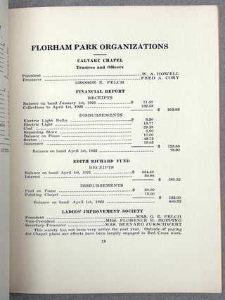 Manual of Presbyterian Church, Hanover, NJ 1888-1922 (15 separate booklets)