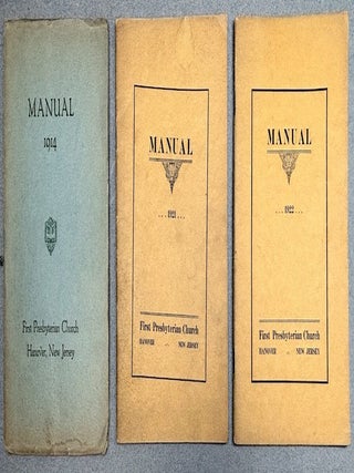 Manual of Presbyterian Church, Hanover, NJ 1888-1922 (15 separate booklets)