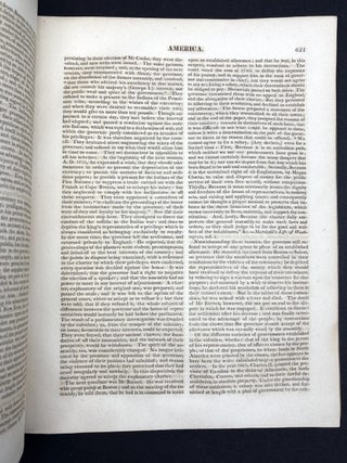 "America" article with map, ca. 1820s, from Parker & Delaplaine's American Edition of the New Edinburgh Encyclopaedia