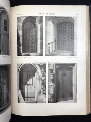 Bound volume of 1929-1932 "Portfolio" sections from Architecture Magazine