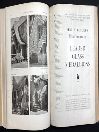 Bound volume of 1929-1932 "Portfolio" sections from Architecture Magazine
