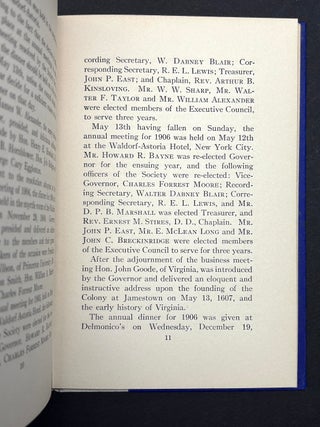 The Virginians, 1912-1913, Constitution and By-Laws and List of Officers and Members (Men's club in NYC devoted to Virginia values and history)
