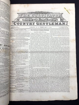 The Cultivator & Country Gentleman, Vols. XXVII, XXVIII, XXX, XXXI: Jan. 1866 - Jan. 1867; July 1867 - Jan. 1868; Jan. 1868 - July 1868
