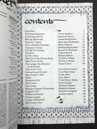 Cricket the magazine for children, Vol. 3, 1-12: Sept. 1975 - August 1976