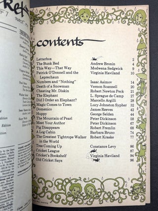 Cricket the magazine for children, Vol. 2, 1-12: Sept. 1974 - August 1975 (lacking nos. 6 & 10)