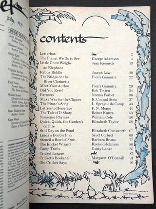 Cricket the magazine for children, Vol. 2, 1-12: Sept. 1974 - August 1975 (lacking nos. 6 & 10)