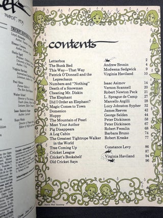 Cricket the magazine for children, Vol. 2, 1-12: Sept. 1974 - August 1975