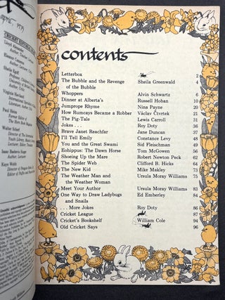 Cricket the magazine for children, Vol. 2, 1-12: Sept. 1974 - August 1975