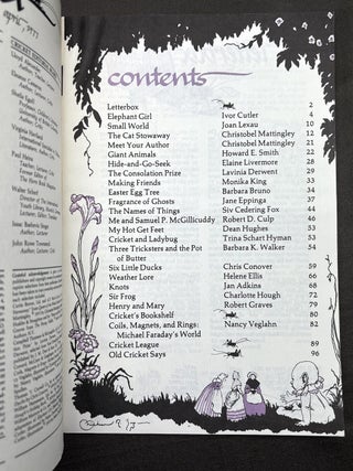 Cricket the magazine for children, Vol. 4, 1-12: Sept. 1976 - August 1977, lacking no. 10, June 1977