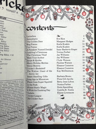 Cricket, the magazine for children, Vol. 3 nos. 2, 4, 6, 7, 8, 9, 10, 11, 12 (October 1975 - August 1976)