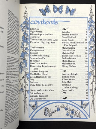 Cricket, the magazine for children, Vol. 5 nos. 1, 3, 4, 5, 6, 7, 8, 10 (September 1977 - June 1978)