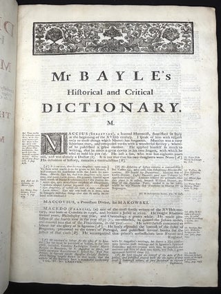 The Dictionary, Historical and Critical (1737), Vol. IV only: M-R