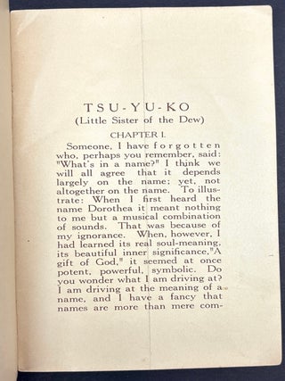 Tsu-Yu-Ko (Little Sister of the Dew): A Page from Life