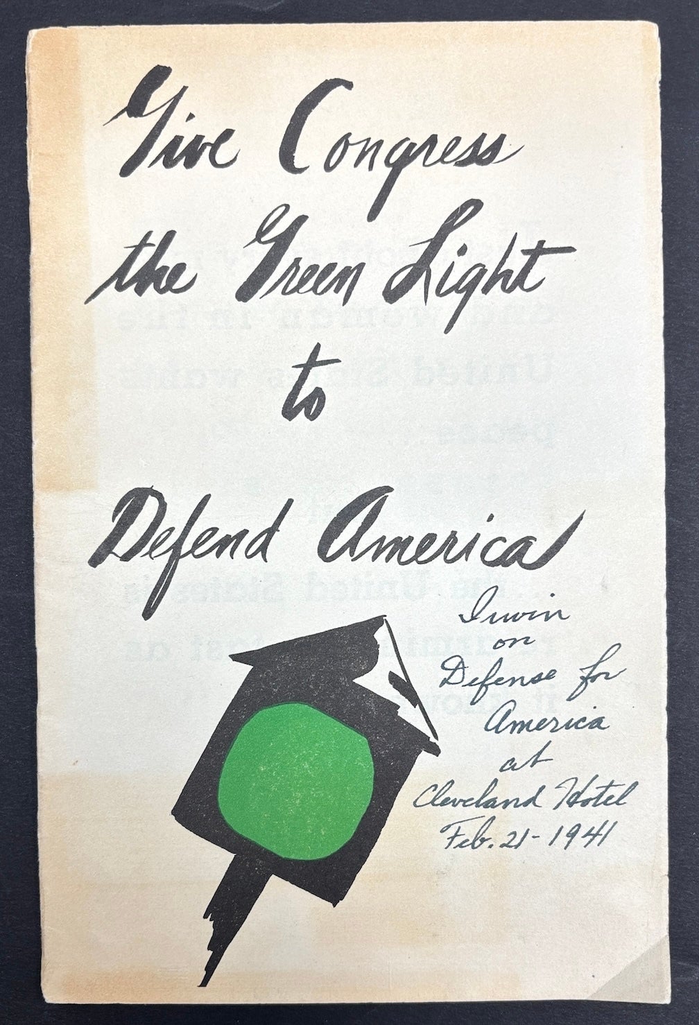 Give Congress the Green Light to Defend America 1941 anti-Hitler ...
