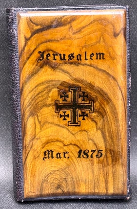 1872 The Book of Common Prayer in Jerusalem 1875 olive-wood binding