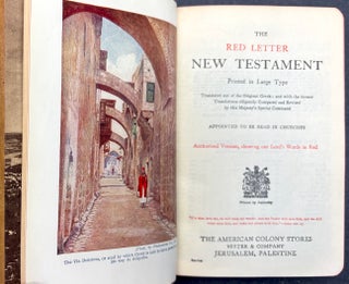 The Red Letter New Testament, bound in Jerusalem olive wood