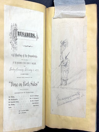 1870s Pittsburgh scrapbook of local news, theatricals, drawings, etc kept by daughter of Thomas Marshall Howe (Pittsburgh's leading citizen)