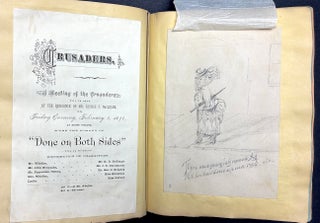 1870s Pittsburgh scrapbook of local news, theatricals, drawings, etc kept by daughter of Thomas Marshall Howe (Pittsburgh's leading citizen)