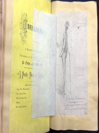 1870s Pittsburgh scrapbook of local news, theatricals, drawings, etc kept by daughter of Thomas Marshall Howe (Pittsburgh's leading citizen)