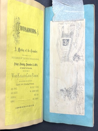 1870s Pittsburgh scrapbook of local news, theatricals, drawings, etc kept by daughter of Thomas Marshall Howe (Pittsburgh's leading citizen)