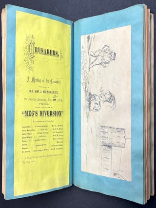 1870s Pittsburgh scrapbook of local news, theatricals, drawings, etc kept by daughter of Thomas Marshall Howe (Pittsburgh's leading citizen)