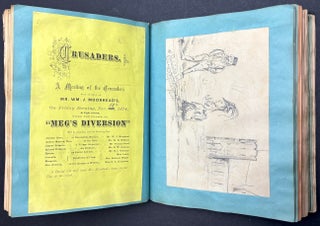 1870s Pittsburgh scrapbook of local news, theatricals, drawings, etc kept by daughter of Thomas Marshall Howe (Pittsburgh's leading citizen)