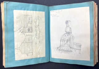 1870s Pittsburgh scrapbook of local news, theatricals, drawings, etc kept by daughter of Thomas Marshall Howe (Pittsburgh's leading citizen)