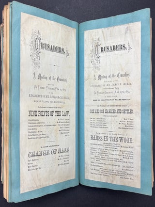 1870s Pittsburgh scrapbook of local news, theatricals, drawings, etc kept by daughter of Thomas Marshall Howe (Pittsburgh's leading citizen)