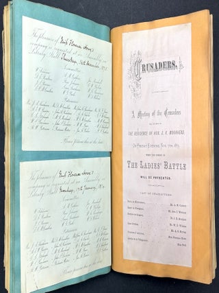 1870s Pittsburgh scrapbook of local news, theatricals, drawings, etc kept by daughter of Thomas Marshall Howe (Pittsburgh's leading citizen)