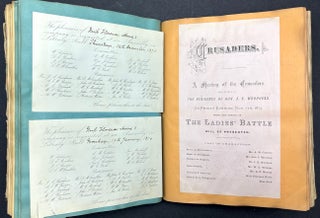 1870s Pittsburgh scrapbook of local news, theatricals, drawings, etc kept by daughter of Thomas Marshall Howe (Pittsburgh's leading citizen)