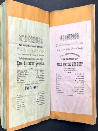 1870s Pittsburgh scrapbook of local news, theatricals, drawings, etc kept by daughter of Thomas Marshall Howe (Pittsburgh's leading citizen)