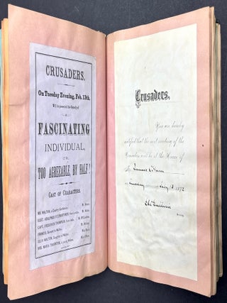 1870s Pittsburgh scrapbook of local news, theatricals, drawings, etc kept by daughter of Thomas Marshall Howe (Pittsburgh's leading citizen)