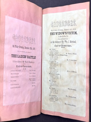 1870s Pittsburgh scrapbook of local news, theatricals, drawings, etc kept by daughter of Thomas Marshall Howe (Pittsburgh's leading citizen)