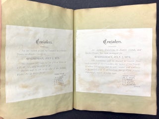 1870s Pittsburgh scrapbook of local news, theatricals, drawings, etc kept by daughter of Thomas Marshall Howe (Pittsburgh's leading citizen)