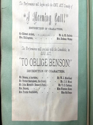 1870s Pittsburgh scrapbook of local news, theatricals, drawings, etc kept by daughter of Thomas Marshall Howe (Pittsburgh's leading citizen)