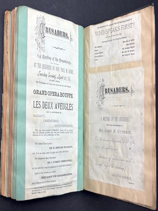 1870s Pittsburgh scrapbook of local news, theatricals, drawings, etc kept by daughter of Thomas Marshall Howe (Pittsburgh's leading citizen)
