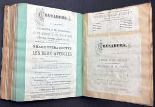 1870s Pittsburgh scrapbook of local news, theatricals, drawings, etc kept by daughter of Thomas Marshall Howe (Pittsburgh's leading citizen)