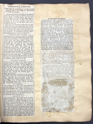 1870s Pittsburgh scrapbook of local news, theatricals, drawings, etc kept by daughter of Thomas Marshall Howe (Pittsburgh's leading citizen)