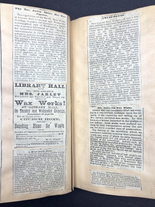1870s Pittsburgh scrapbook of local news, theatricals, drawings, etc kept by daughter of Thomas Marshall Howe (Pittsburgh's leading citizen)