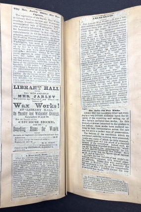 1870s Pittsburgh scrapbook of local news, theatricals, drawings, etc kept by daughter of Thomas Marshall Howe (Pittsburgh's leading citizen)