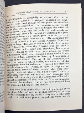 The American Jewish Committee, Thirty-Fourth Annual Report, 1941