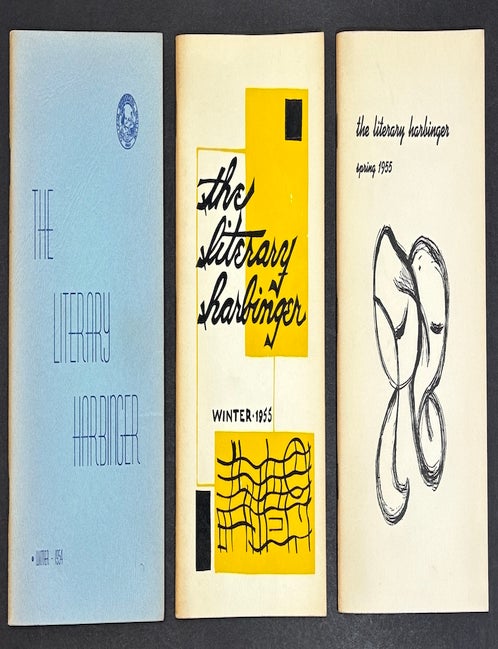 Item #h45706 The Literary Harbinger x 3: Winter 1954, Winter & Spring 1955. WV Bethany College.
