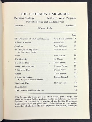 The Literary Harbinger x 3: Winter 1954, Winter & Spring 1955