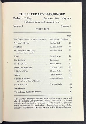 The Literary Harbinger x 3: Winter 1954, Winter & Spring 1955