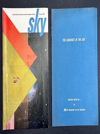Sky the magazine for air travellers, Preview issue, 1964 (in-flight magazine), plus "The. American Heritage.