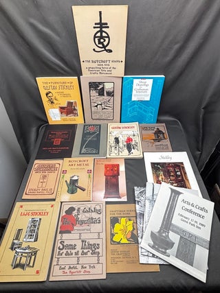 18 books on Stickley, Roycrofters, Arts & Crafts, Craftsman homes - softcover reprints, etc. Gustav Stickley.
