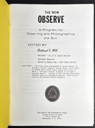 The New Observe: A Program for Observing and Photographing the Sun (1990)
